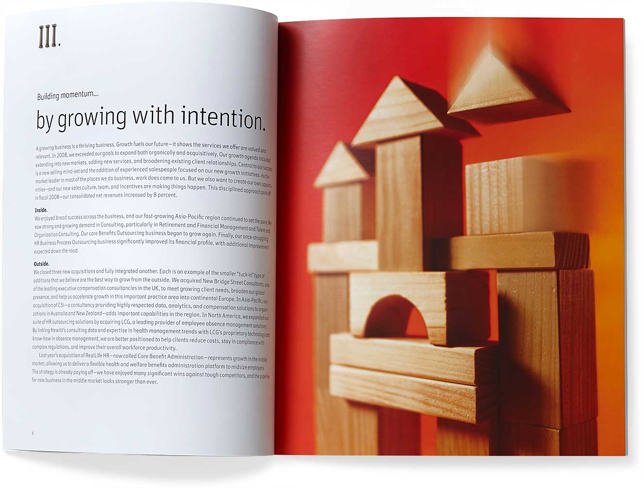 hewitt_annual-report-spread-4.jpg Art Direction by: Bart Crosby, Crosby Associates